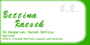 bettina racsek business card
